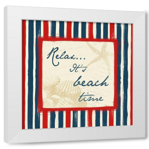 Relax White Modern Wood Framed Art Print by Grey, Jace