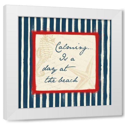 Calming White Modern Wood Framed Art Print by Grey, Jace