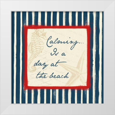 Calming White Modern Wood Framed Art Print by Grey, Jace
