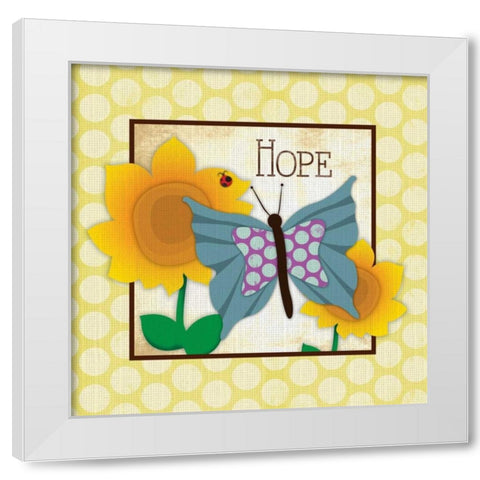 Hope White Modern Wood Framed Art Print by Grey, Jace