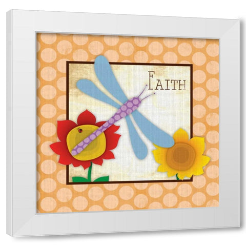 Faith White Modern Wood Framed Art Print by Grey, Jace