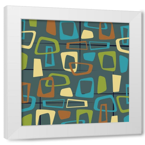 Pattern 2 White Modern Wood Framed Art Print by Grey, Jace