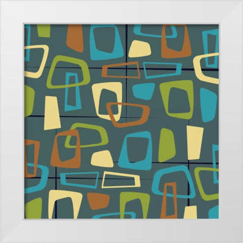 Pattern 2 White Modern Wood Framed Art Print by Grey, Jace
