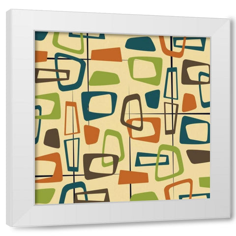 Pattern 3 White Modern Wood Framed Art Print by Grey, Jace