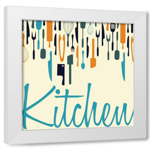 Kitchen White Modern Wood Framed Art Print by Grey, Jace