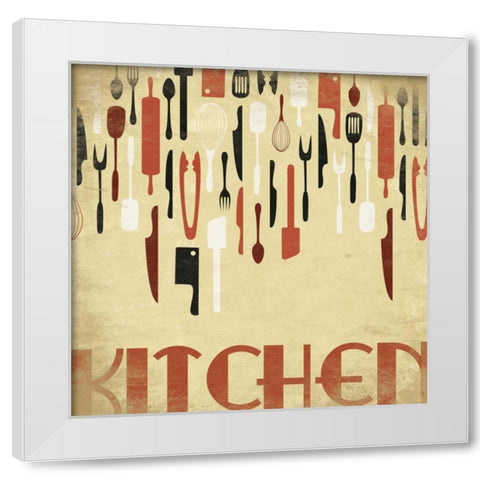 Kitchen White Modern Wood Framed Art Print by Grey, Jace