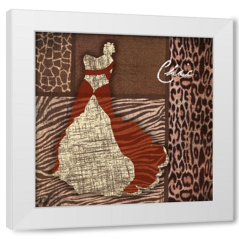 Chic White Modern Wood Framed Art Print by Grey, Jace