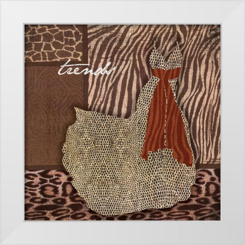 Trends White Modern Wood Framed Art Print by Grey, Jace