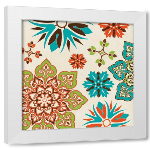 Suzani 2 White Modern Wood Framed Art Print by Grey, Jace