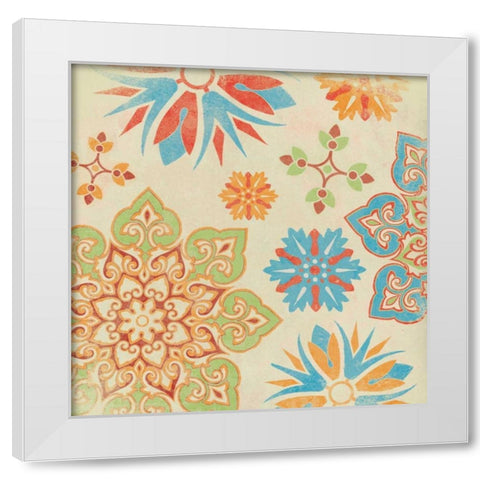 Suzani 2 White Modern Wood Framed Art Print by Grey, Jace