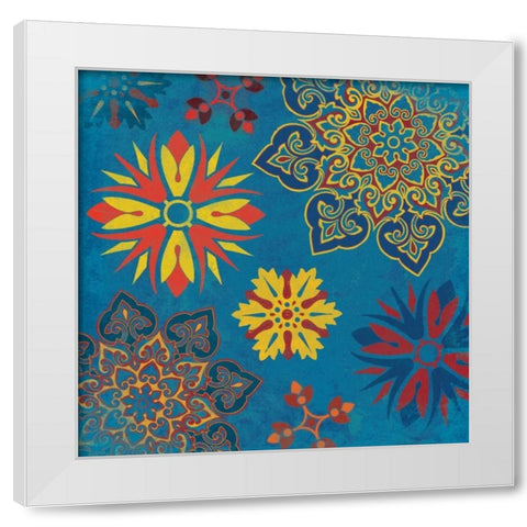 Suzani 5 White Modern Wood Framed Art Print by Grey, Jace