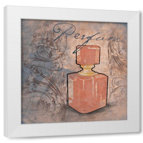 Perfume White Modern Wood Framed Art Print by Grey, Jace