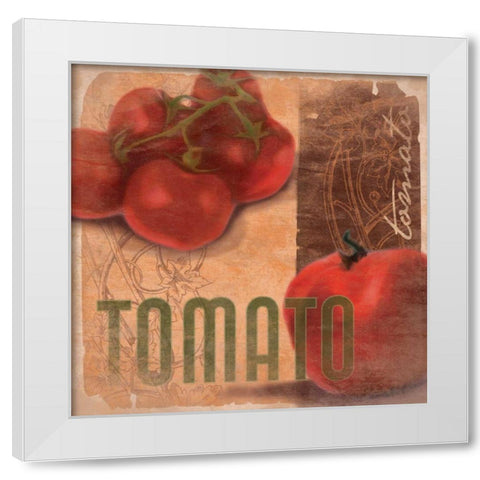 Tomato White Modern Wood Framed Art Print by Grey, Jace
