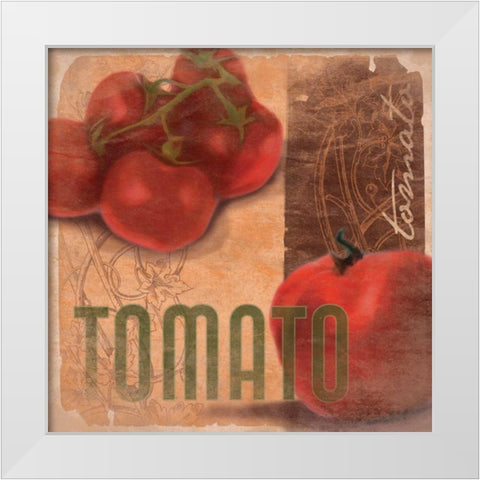 Tomato White Modern Wood Framed Art Print by Grey, Jace