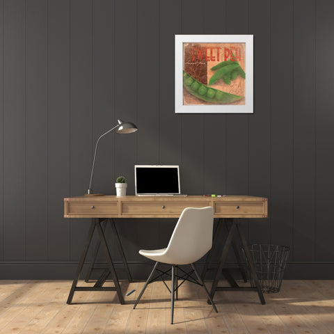Sweet Pea White Modern Wood Framed Art Print by Grey, Jace