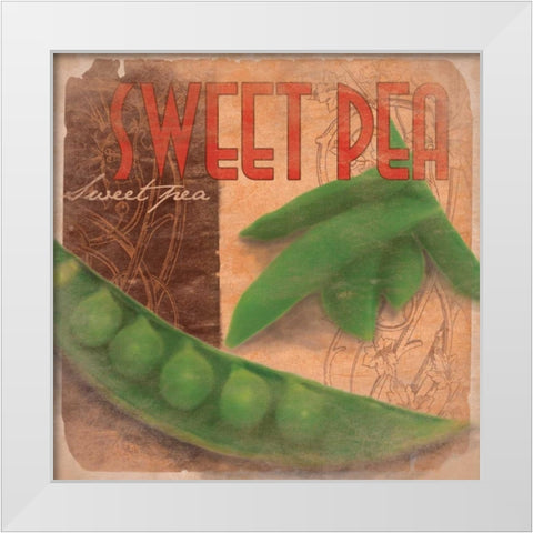 Sweet Pea White Modern Wood Framed Art Print by Grey, Jace