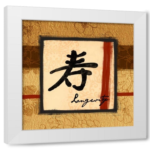 Longevity White Modern Wood Framed Art Print by Grey, Jace