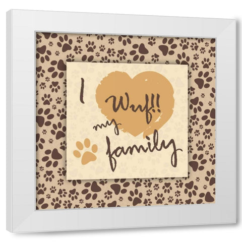 Dog White Modern Wood Framed Art Print by Grey, Jace