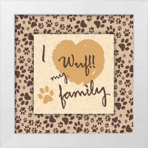 Dog White Modern Wood Framed Art Print by Grey, Jace