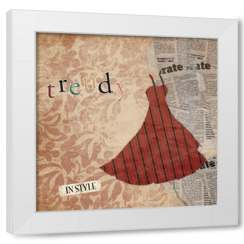 Trendy White Modern Wood Framed Art Print by Grey, Jace