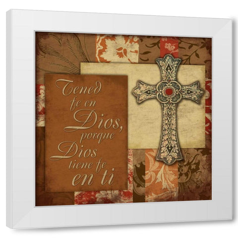 Spanish Faith White Modern Wood Framed Art Print by Grey, Jace