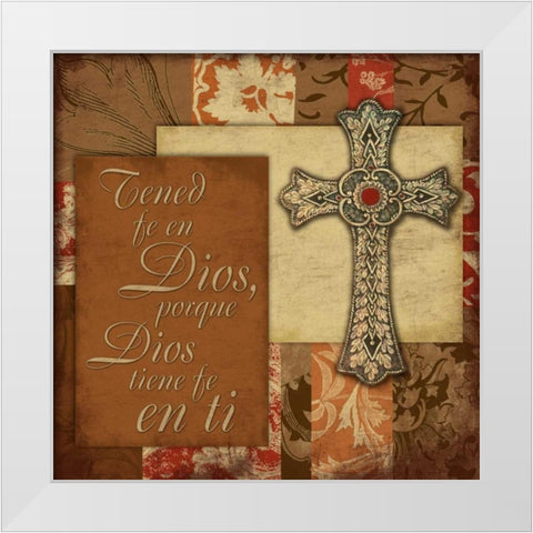 Spanish Faith White Modern Wood Framed Art Print by Grey, Jace