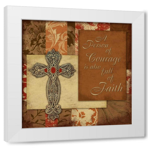 English Faith White Modern Wood Framed Art Print by Grey, Jace