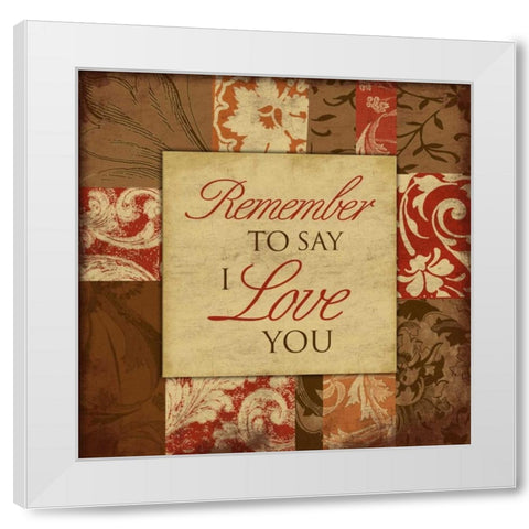 Love White Modern Wood Framed Art Print by Grey, Jace