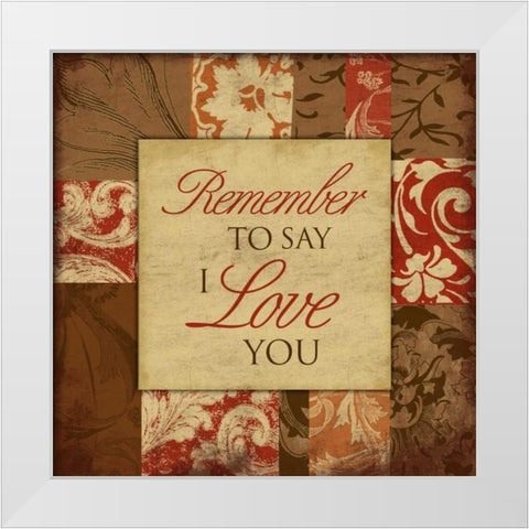 Love White Modern Wood Framed Art Print by Grey, Jace