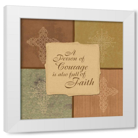 English4patch White Modern Wood Framed Art Print by Grey, Jace