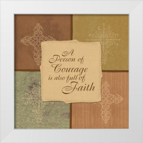 English4patch White Modern Wood Framed Art Print by Grey, Jace