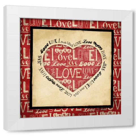 Valentine White Modern Wood Framed Art Print by Grey, Jace