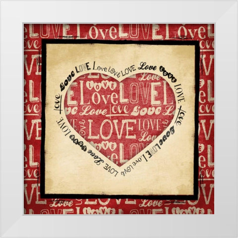 Valentine White Modern Wood Framed Art Print by Grey, Jace