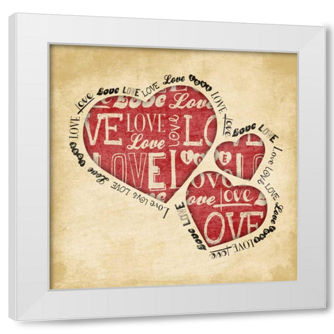 Valentine 2 White Modern Wood Framed Art Print by Grey, Jace