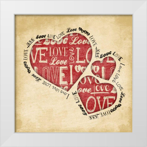 Valentine 2 White Modern Wood Framed Art Print by Grey, Jace