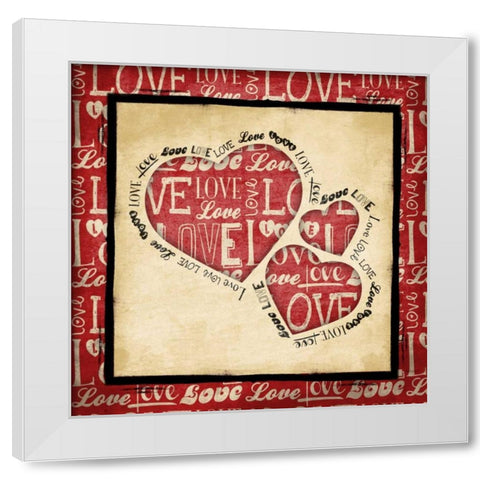 Valentine White Modern Wood Framed Art Print by Grey, Jace