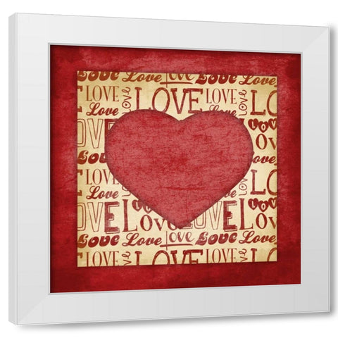 Valentine White Modern Wood Framed Art Print by Grey, Jace