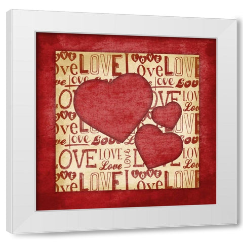 Valentine White Modern Wood Framed Art Print by Grey, Jace