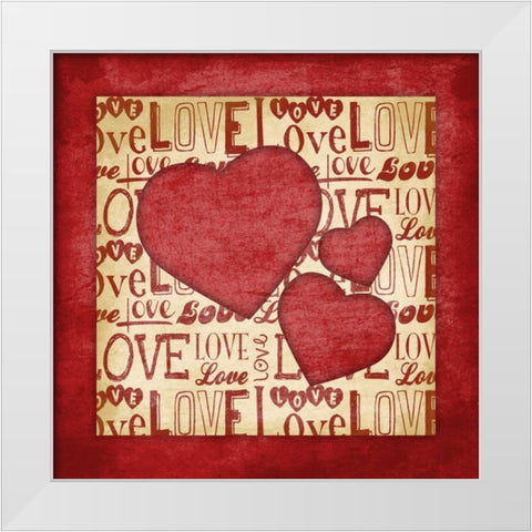 Valentine White Modern Wood Framed Art Print by Grey, Jace