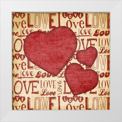 Valentine White Modern Wood Framed Art Print by Grey, Jace