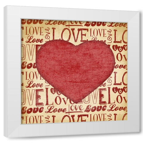 Valentine White Modern Wood Framed Art Print by Grey, Jace