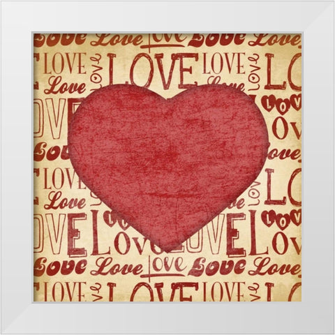 Valentine White Modern Wood Framed Art Print by Grey, Jace