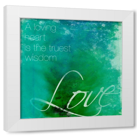 Watercolor Love White Modern Wood Framed Art Print by Grey, Jace