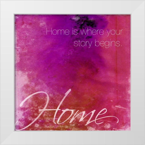 Watercolor Home White Modern Wood Framed Art Print by Grey, Jace