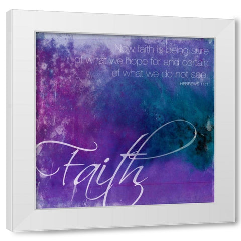 Watercolor Faith White Modern Wood Framed Art Print by Grey, Jace
