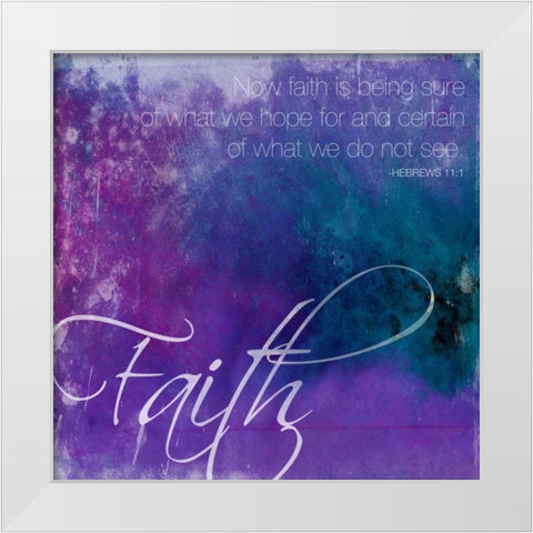 Watercolor Faith White Modern Wood Framed Art Print by Grey, Jace