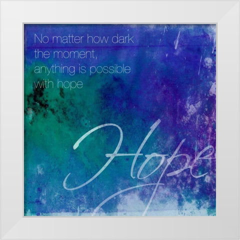 Watercolor Hope White Modern Wood Framed Art Print by Grey, Jace