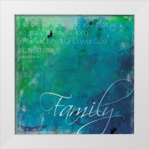 Watercolor Family White Modern Wood Framed Art Print by Grey, Jace