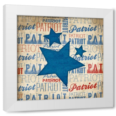Patriot White Modern Wood Framed Art Print by Grey, Jace