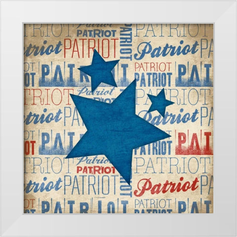 Patriot White Modern Wood Framed Art Print by Grey, Jace